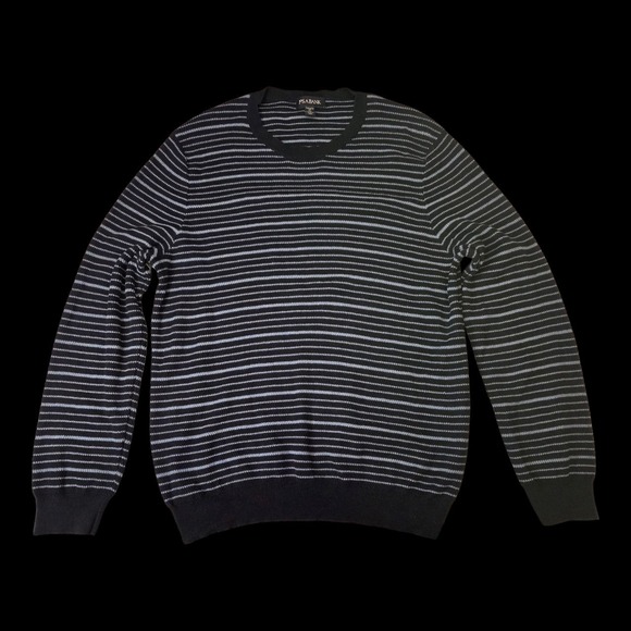 Jos. A. Bank Other - Jos A. Bank Mens Sweater Tailored Fit XL Striped Blue Crew Neck   100% Cotton